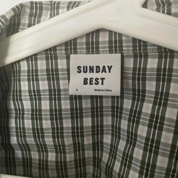 Aritzia Sunday Best Cropped Plaid Button Up - Picture 2 of 2